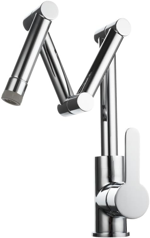 Robinet de cuisine pliable en laiton mitigeur monocommande rotatif 360 pour optimiser votre évier