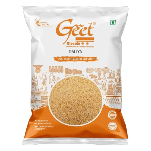 Geet Masale Organic Wheat Dalia/Daliya, 500g Multi Grain (Gluten Free) High In Fiber And