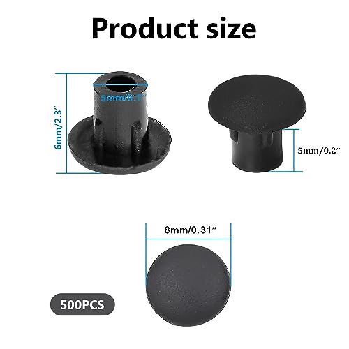 JaneYi 500 Pezzi Tappi Copriforo 5mm Tappi di