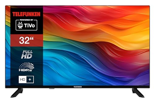 Telefunken Fernseher 32 Zoll Smart TV Powered by TiVo (Full HD, HDR, Triple-Tuner, HD+ 6 Monate inkl.) D32F751X7CW Telefunken Fernseher 32 Zoll Smart TV Powered by TiVo (Full HD, HDR, Triple-Tuner, HD+ 6 Monate inkl.) D32F751X7CW