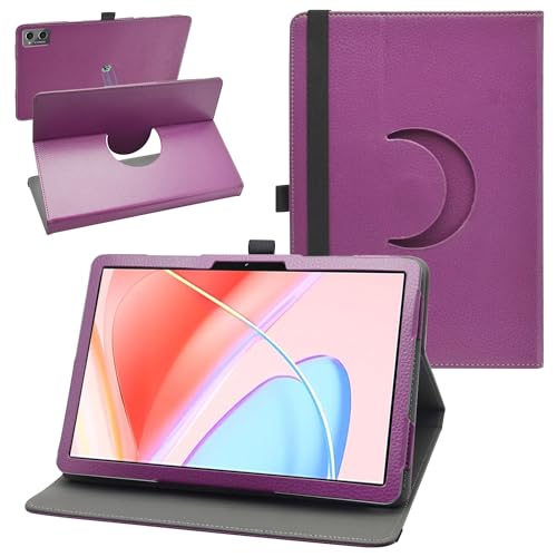 Étui tablette 14 pouces violet rotatif idéal pour travailler en train