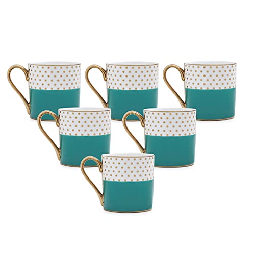 Image of Clay Craft Gold Melon Cup Set of 6-220 ml- Use in Home and Kitchen (CM6-MELON-E804), Tea Cup Set of 6, Mugs for Coffee, Cups Set of 6, Mug Set, Ideal for Gifting, Perfect for Home and Office
