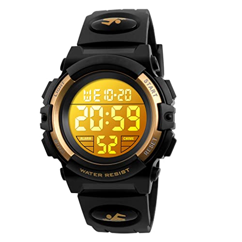 Dayllon Niños Relojes para Niños Deportes al Aire Libre 50M Impermeable Relojes Electrónicos 12/24 H Alarma Reloj Cronómetro/Calendario/Fecha Niño Niña Reloj de Pulsera