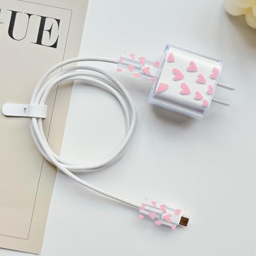 Protector de cargador iPhone 20W suave transparente que evita roturas del cable USB C 4