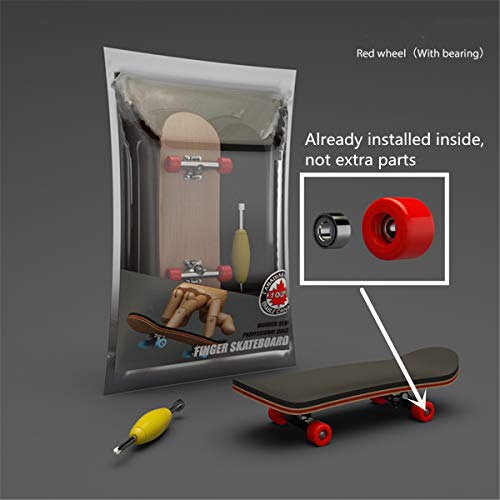 Tsorryen Skate de dedo de madeira, brinquedo profissional para skate de dedo, conjunto de skate de d