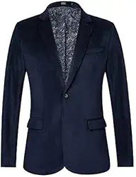 Blazer Masculino Slim Fit, Marrom Estilo Formal, com Forro Estampado