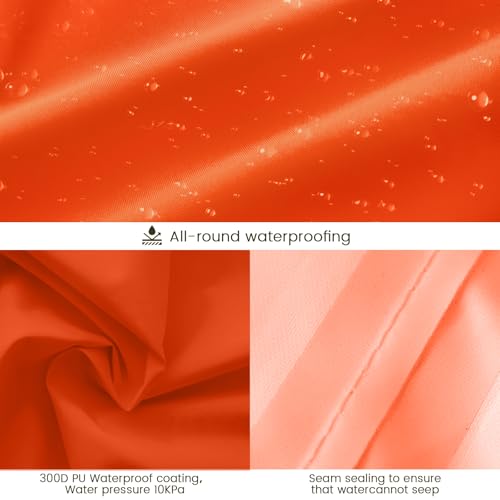 Image of TCCFCCT High Visibility Rain Gear for Men Waterproof High Vis Rain Jacket, Class 3 Hi Vis Rain Coat for Men with Hood, Lightweight Rain Suits for Mens Outdoor Activities, 4XL-5XL Orange NP