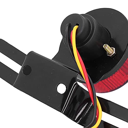 Luz traseira de motocicleta, estilo retrô, luz inferior de energia, linda e requintada ABS e materia