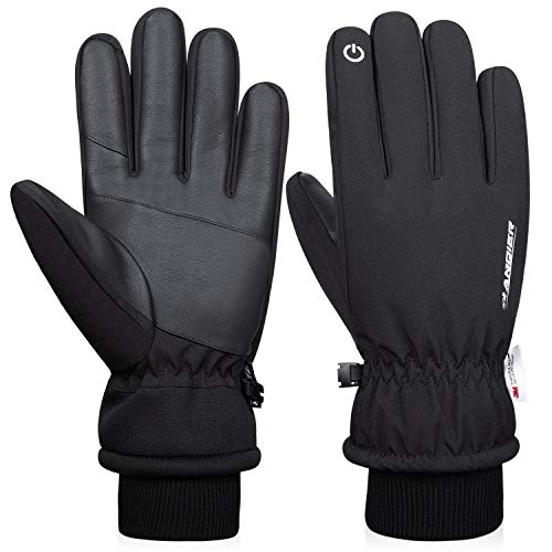 Anqier -30℉ Winter Gloves Men Women Touchscreen Thermal 3M Thinsulate Windproof Cold Weather