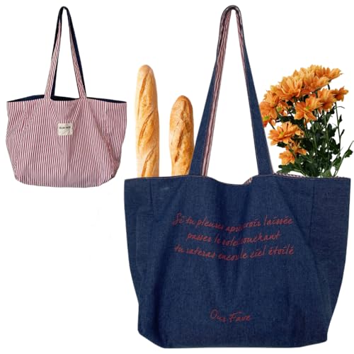 Cute Tote Bag for Lunch&Grocery Resuable Bag Shopper Handbag Shoulder Bag Travel Trip Work Shopping Beach Holiday Gym