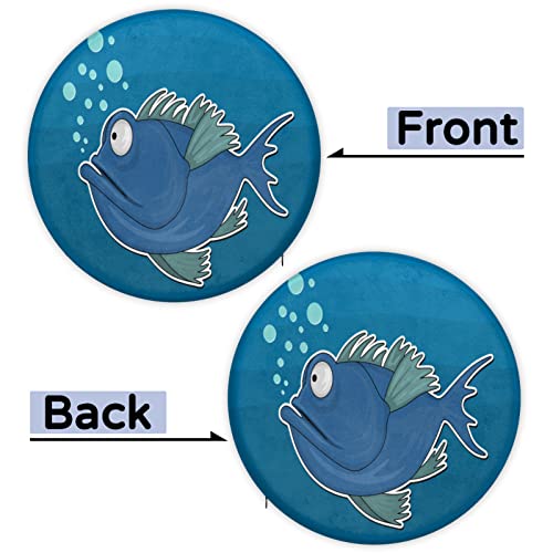 Chair Cushion Cartoon Fish Round Seat Cushion Soft Dining Chair Pads Pillow For Home Office Sofa Car, Diameter 14.5"(Clown Fish) #TOP5