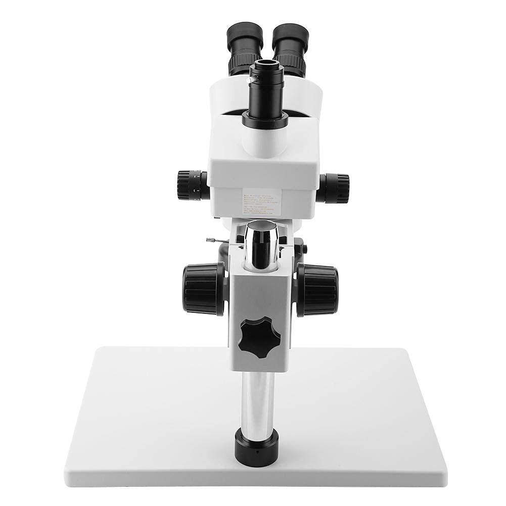 Microscopio Estéreo de Zoom Continuo con Aumento de 3.5X-90X, Lente de Zoom de 0.7X-4.5X, Microscopio Estereoscópico Trinocular, con Ocular WF10X / 20 mm, Distancia de Trabajo Efectiva de 30-165 mm