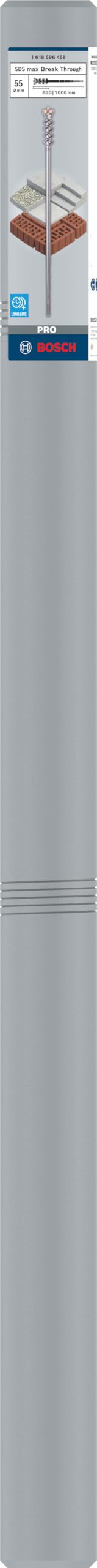 Bosch 1x Wiertło PRO SDS max Break Through (do Beton, Betonowy blok konstrukcyjny, Ø 55,00 mm, Professional Akcesoria Wiertło do młota)