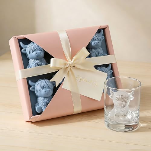 Molde para cubitos de hielo 3D vaca Josramt silicona miniatura 6