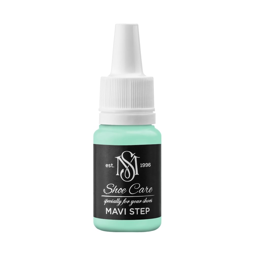 Teinture cuir MAVI STEP émeraude 10ml pour effacer les rayures des chaussures et redonner éclat