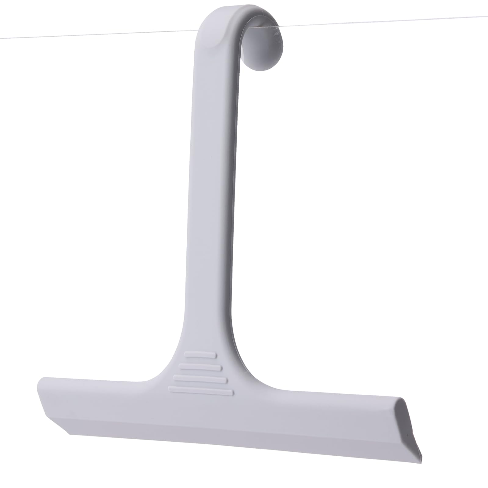 DustFlux Silicone Shower Squeegee w/Built-in Hook, 9 Inch Streak-Free Wiper for Bathroom Glass, Mirror, Window & Car Windscreen, Anti-Mold Non-Slip Scraper for Kitchen Tile & Countertop,gray