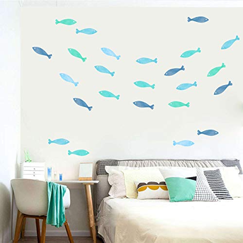 Fish Wall Decals Ocean Fish Wall Stickers Kids Wall Stickers Peel And Stick Removable Wall Stickers Kids Nursery Room Decor #TOP1