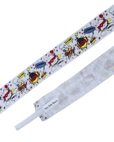 Image of INVINCIBLE Nylon Mexican Style Semi-Stretch Boom Boom Printed Hand Wraps (White, 3.5 Meter)