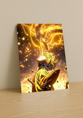Image of NIJUKA Anime Printed A4 Size Metal sheet Poster For Home And Room Decoration | For Anime Art Fans Boys And Girls (Thender Power Brither)