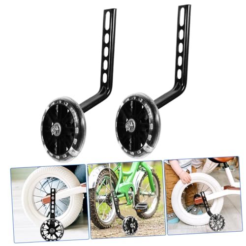 Levemolo Ruedas de Entrenamiento para Bicicleta 4 piezas Estabilizadores Ajustables Resistentes al Desgaste con Luces Intermitentes Negro Repuesto Accesorios para Ciclismo miniatura 7