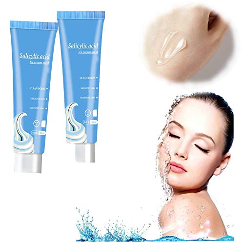 qqwe Maschera Ultra detergente all'acido salicilico, Maschera Nutriente Antietà Texture Gelato ?2pz?, per Tutti i Tipi di Pelle