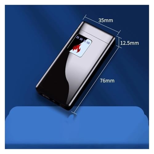 Encendedor metálico recargable resistente al viento negro miniatura 5