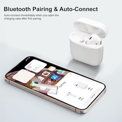 Image of Wireless Charging Case Compatible with AirPod 1st & 2nd Generation, Air Pod Charger Case Replacement with Bluetooth Pairing Sync Button, No Earbuds