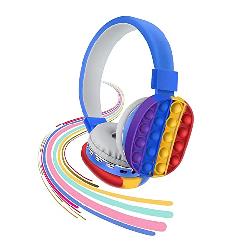 SONGIU Bluetooth On-Ear Hoofdtelefoon met Po-p Bubbles, Siliconen Push en Po-p Fidget Toy Hoofdtelefoon Kleurrijke… - Image 4
