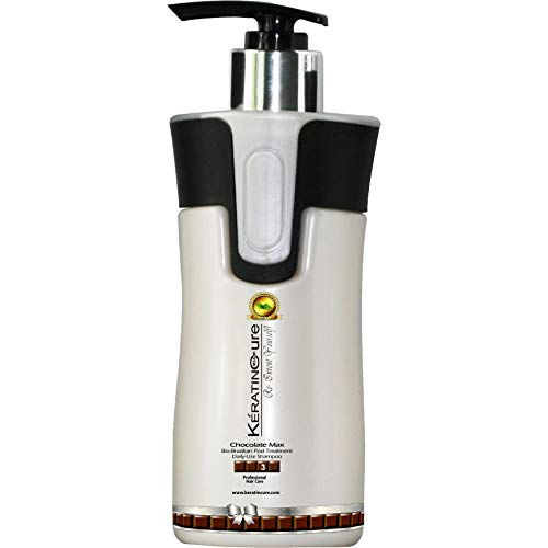 Keratin Cure Brazilian Daily Use Chocolate Shampoo 0% Sulfate - With Argan, Aloe Oils - Protect Color Enhance Hair Growth prevent Hair Loss (300ml/ 10 fl oz)