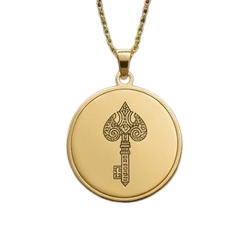 Collier clé squelette argent 925 plaqué or anti-ternissement