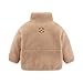 LittleSpring Kids Fleece Jacket Boys Warm Sherpa Coat Winter Outerwear Jacket Zip Up Fashion Warm Comfy Beige 6T