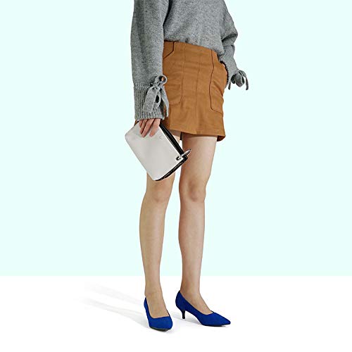 DREAM PAIRS Women's Pumps Kitten Pump Heel Shoes,Royal/Blue,11 - image 4