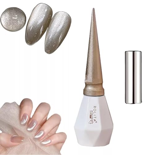 Rolita Gel Polish, Rolita Nail Polish, Official Rolita Gel Polish 15ml, Cat Eye Gel Nail Polish, Jelly Gel Nail Polish DIY At Home, Glitter Crystal Gel Nail Polish with Magnet (Y-21)