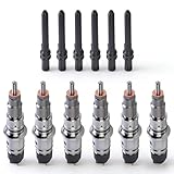Charouse Set of 6 Diesel Fuel Injectors with Tube Compatible with 2007-2012 Dodge Ram 2500 3500 6.7L Replace 0445120193 68027067AA 0445120050 0445120185 0986435518 5253220