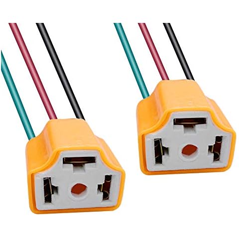 HUIQIAODS H4 HB2 9003 Wiring Harness Headlight Socket Heavy Duty16AWG Ceramic Headlight Connector for Car Truck Boat Marine Headlight Fog Light Retrofit Cover