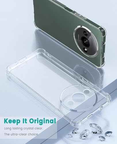 Image of BOXXO Flexible Back Cover for Mi Redmi A3 4G / A3 2024 | Back Cover Transparent Clear Shockproof Case Four Corner Protection | Slim Protective Mobile Phone Cover for Mi Redmi A3 4G / A3 2024