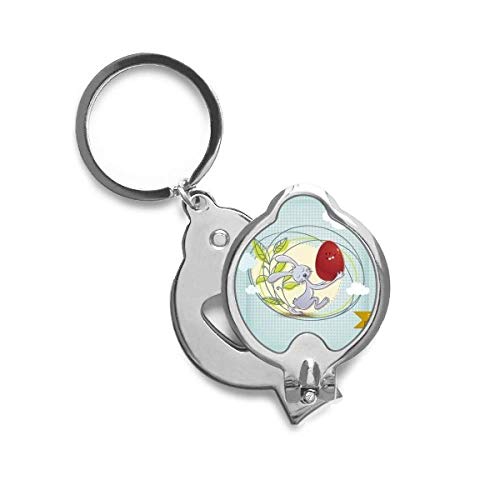 Coupe-ongles lapin de Pâques avec motif de feuilles festives