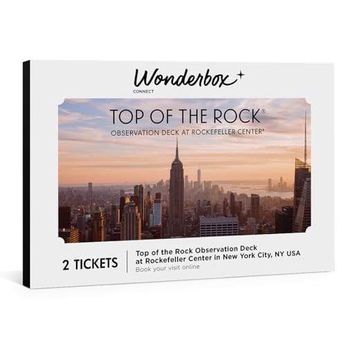 WONDERBOX Top of The Rock Observation Deck Tickets, 2 Passes, Rockefeller Center, NYC