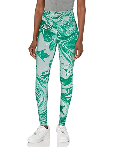 Zubaz Women's NFLs Swirl Leggings - New York Jets - X-Small, Multi
