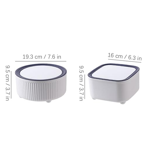 Miniatura 2 de Mini Trash can Desk Plastic Garbage can with lid Small Wastebasket pop-up lid Snack Storage Box Office Bedroom Kitchen
