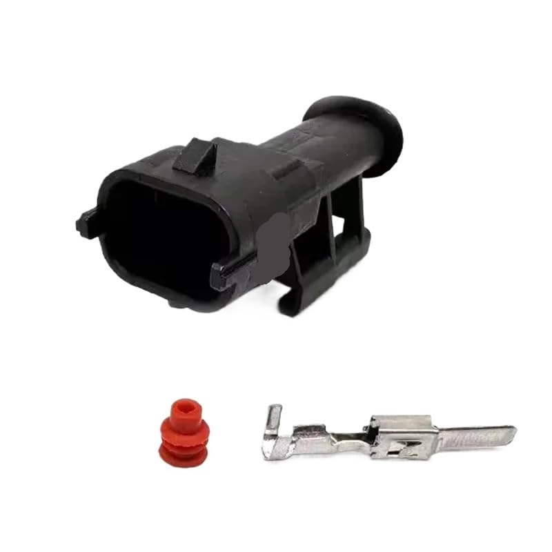 5 Sets 2 Pin Auto Fuel Common Rail Injector Connector Plug Car Crankshaft Socket 1928403698 1928404226(White)