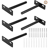 ✪ Durable Material: Die unsichtbare Regalbodenträger Regalträger besteht aus hochwertigem Eisen, ist stabil und robust, nicht leicht zu biegen und hat eine gute Fixierwirkung bei einer Tragfähigkeit von 15 kg. Dank der fortschrittlichen Schweißtechnologie lässt sich die Halterung nicht leicht verformen und bietet mehr Halt.