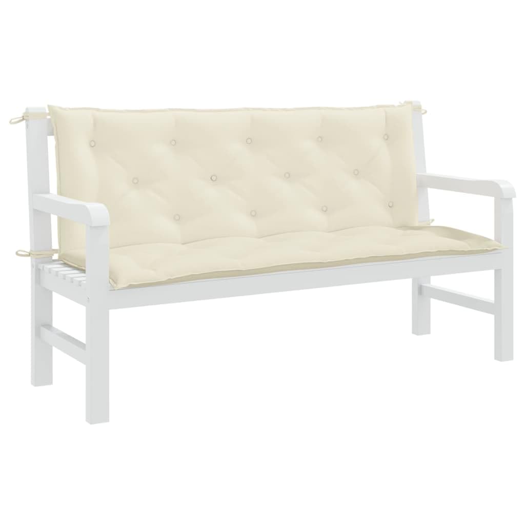 vidaXL Cuscino per dondolo in tessuto bianco crema 150 cm