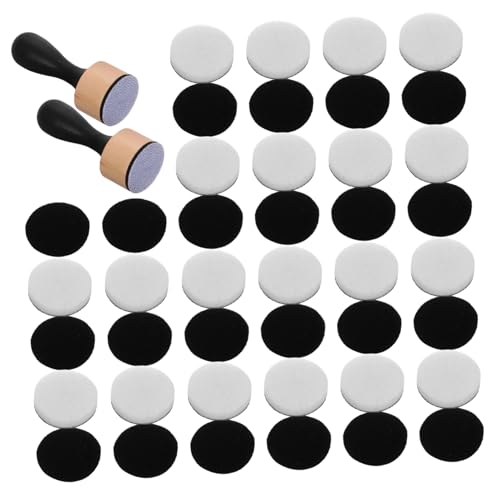 Gogogmee Wooden Handle Mini Ink Blending Tools 2pcs Paint Sponges for Stamping and Crafting