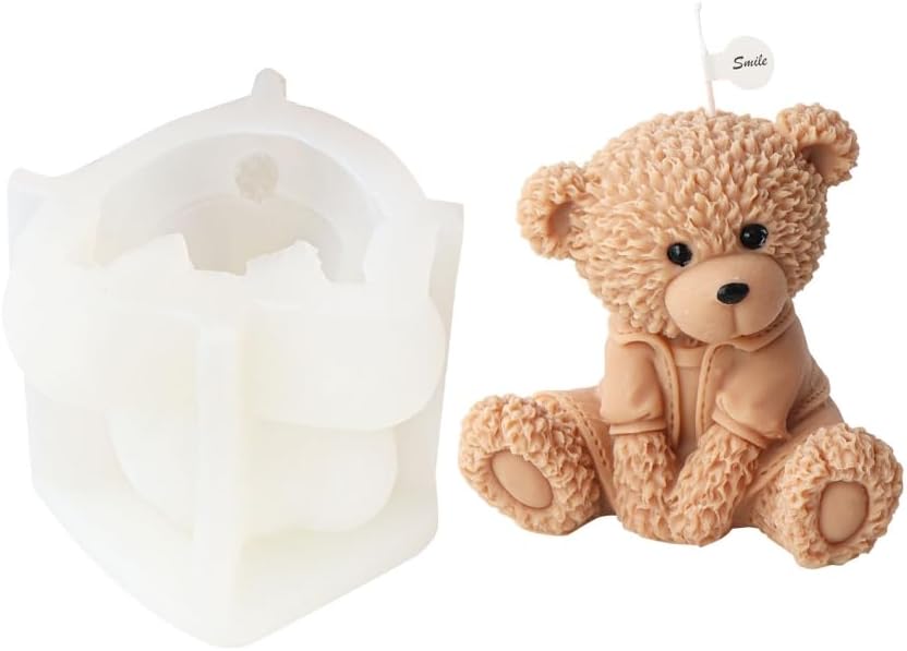 Dog/Bear/Shaped Candle Mold Animal Candle Silicone Mold for Candle Soap Plaster Ornament Room Decoration