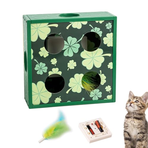 Jouet interactif pour chat boîte à fromage rotative anti-stress