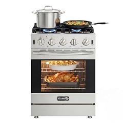 KoolMore 24 in. 4-Burner Slide-In Gas Range Oven Stove