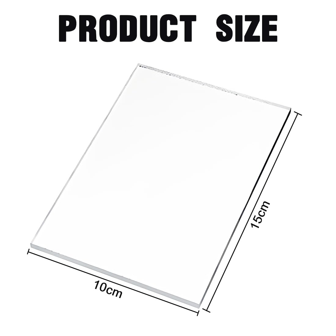 Placas de Metacrilato Transparente 150x100x2mm Pack 6 - Plexiglás para Manualidades, Dibujo, Impresión y Marco de Fotos