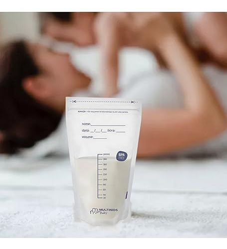 Saco Recipiente Para Armazenar Congelar Transportar Leite Materno Multikids Pré Esterilizado Descart