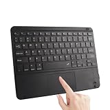 Wireless Touchpad Keyboard,Portable Bluetooth Keyboard with Trackpad, Ultra-Slim Universal Rechargeable Bluetooth Keyboard for iOS iPhone/iPad, Android Tablet, Laptop,Windows, Smartphone(Black)